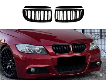 Nerki grill BMW E90 E92 Gloss Black 05-08
