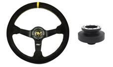 Kierownica zamszowa RBS Technology + naba E36