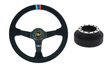 Kierownica zamszowa RBS Technology + naba E46