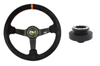 Kierownica zamszowa RBS Technology + naba E36